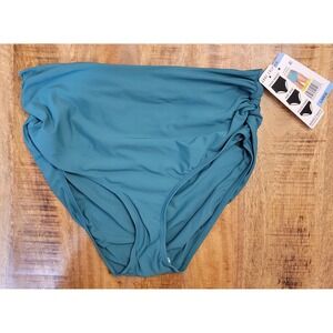 Anne Cole Limited Edition Ladies Large High Waist Shirred Swim Bottom NWT‎